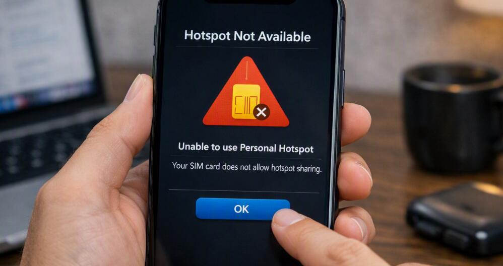 How to fix a SIM card that cannot use hotspot sharing?