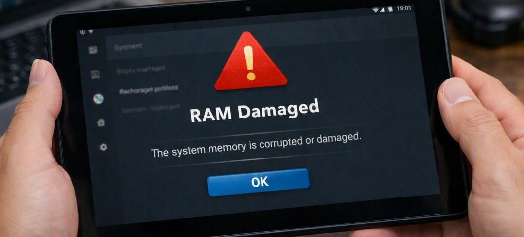 What symptoms will appear if the tablet RAM is damaged?