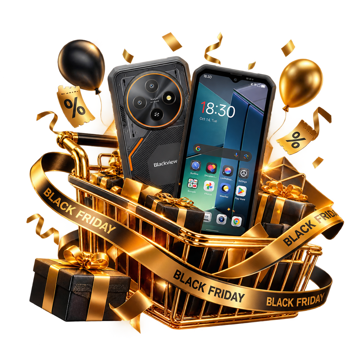 Blackview FORT 2 Ultra-slim 6.56-inch MediaTek Helio G81 Octa-core 5000mAh 16MP+13MP AI Camera NFC 4G Rugged Phone