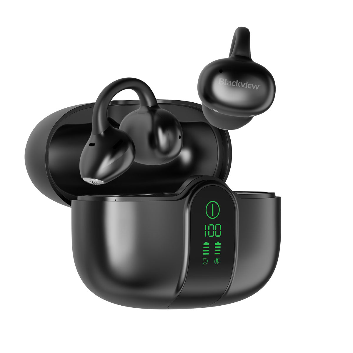 Blackview AirBuds 15 IPX5 Waterproof LED Display Bluetooth 6.0 Clip-on OWS Earbuds