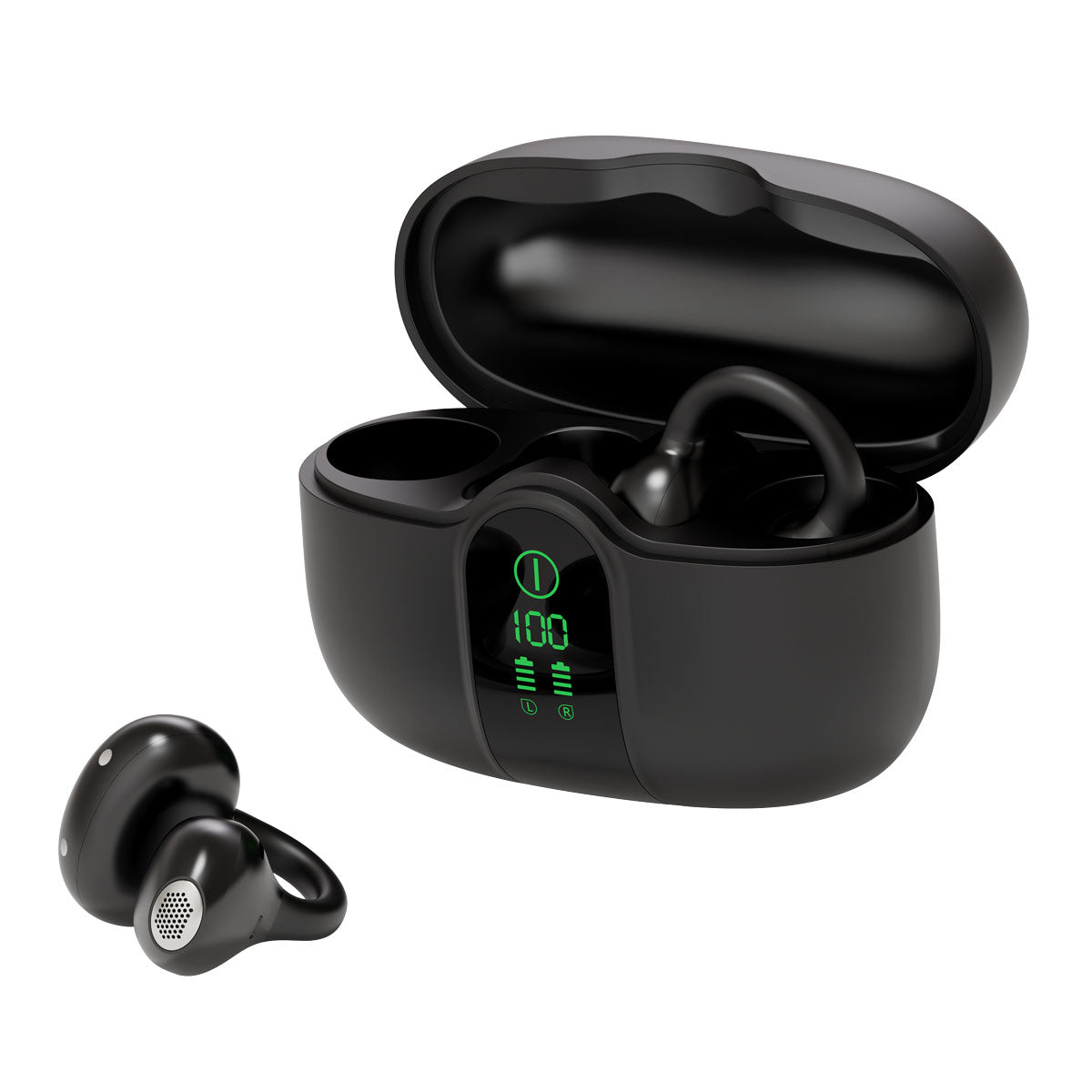 Blackview AirBuds 15 IPX5 Waterproof LED Display Bluetooth 6.0 Clip-on OWS Earbuds