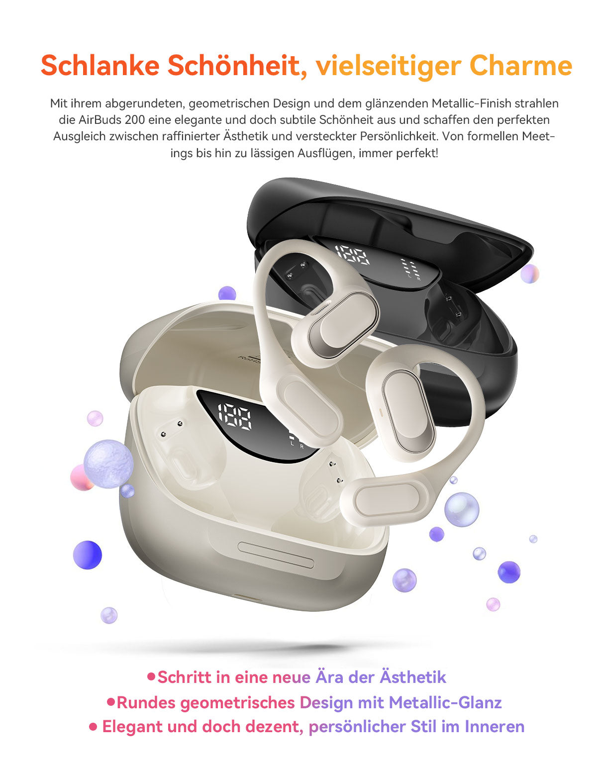 Blackview Airbuds 200 IP68 wasserdichte Open-Ear-TWS-Ohrhörer