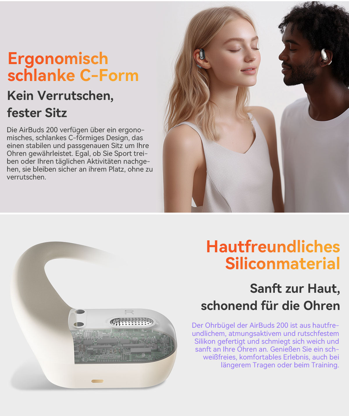 Blackview Airbuds 200 IP68 wasserdichte Open-Ear-TWS-Ohrhörer