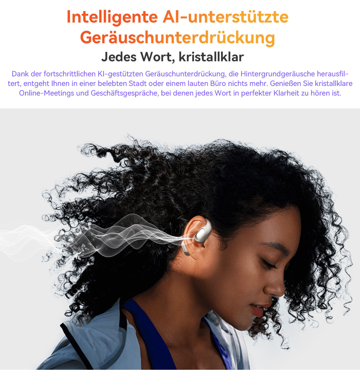 Blackview Airbuds 200 IP68 wasserdichte Open-Ear-TWS-Ohrhörer