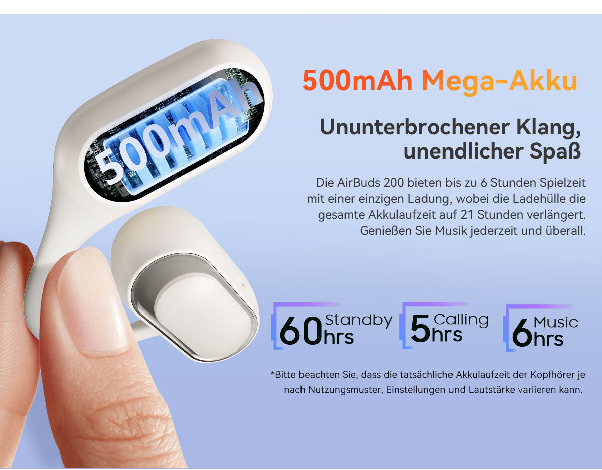 Blackview Airbuds 200 IP68 wasserdichte Open-Ear-TWS-Ohrhörer