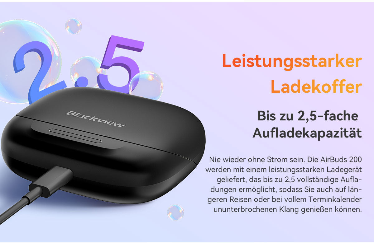 Blackview Airbuds 200 IP68 wasserdichte Open-Ear-TWS-Ohrhörer