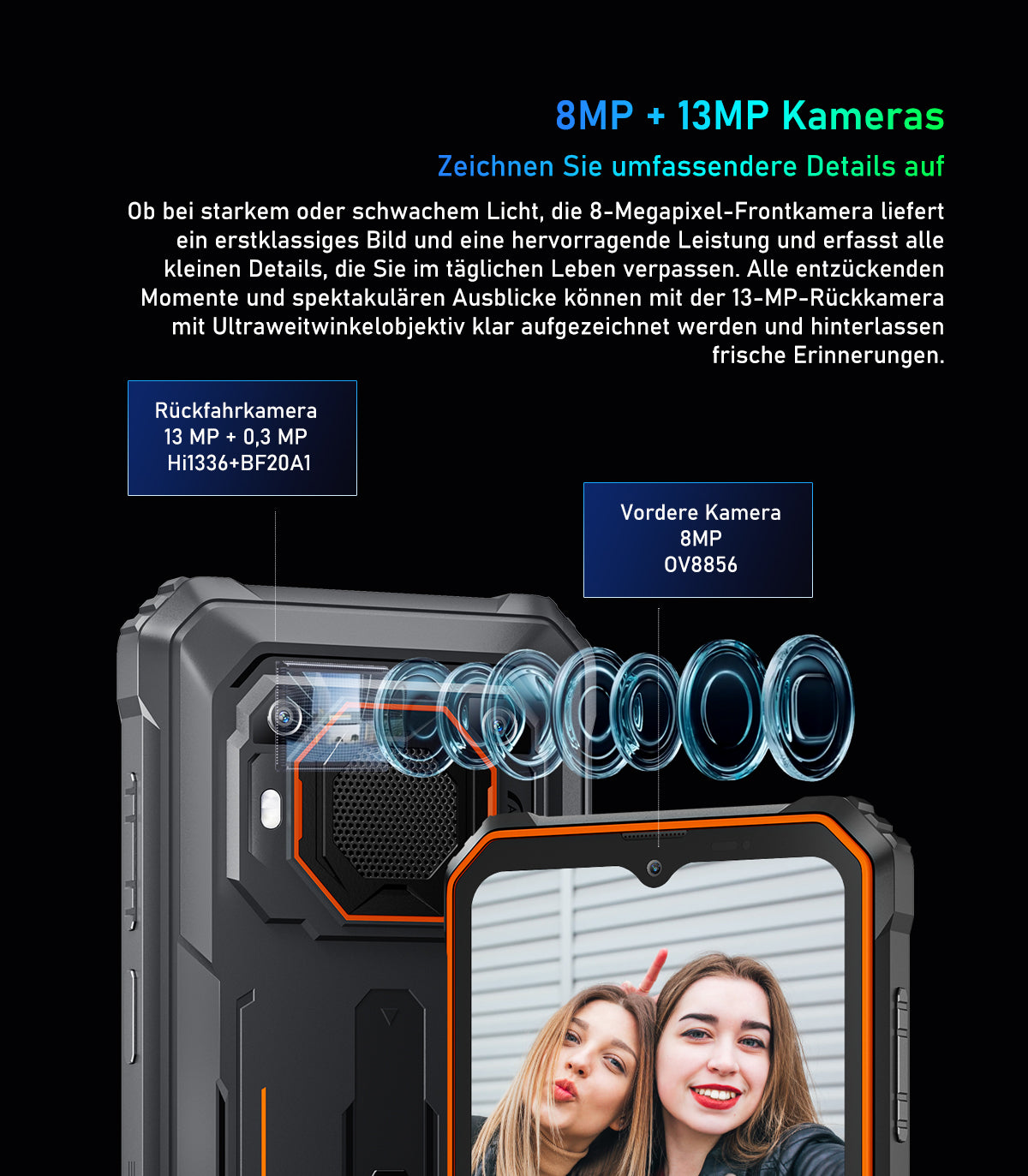 Robustes Telefon Blackview BV6200 Pro mit Lautsprecher