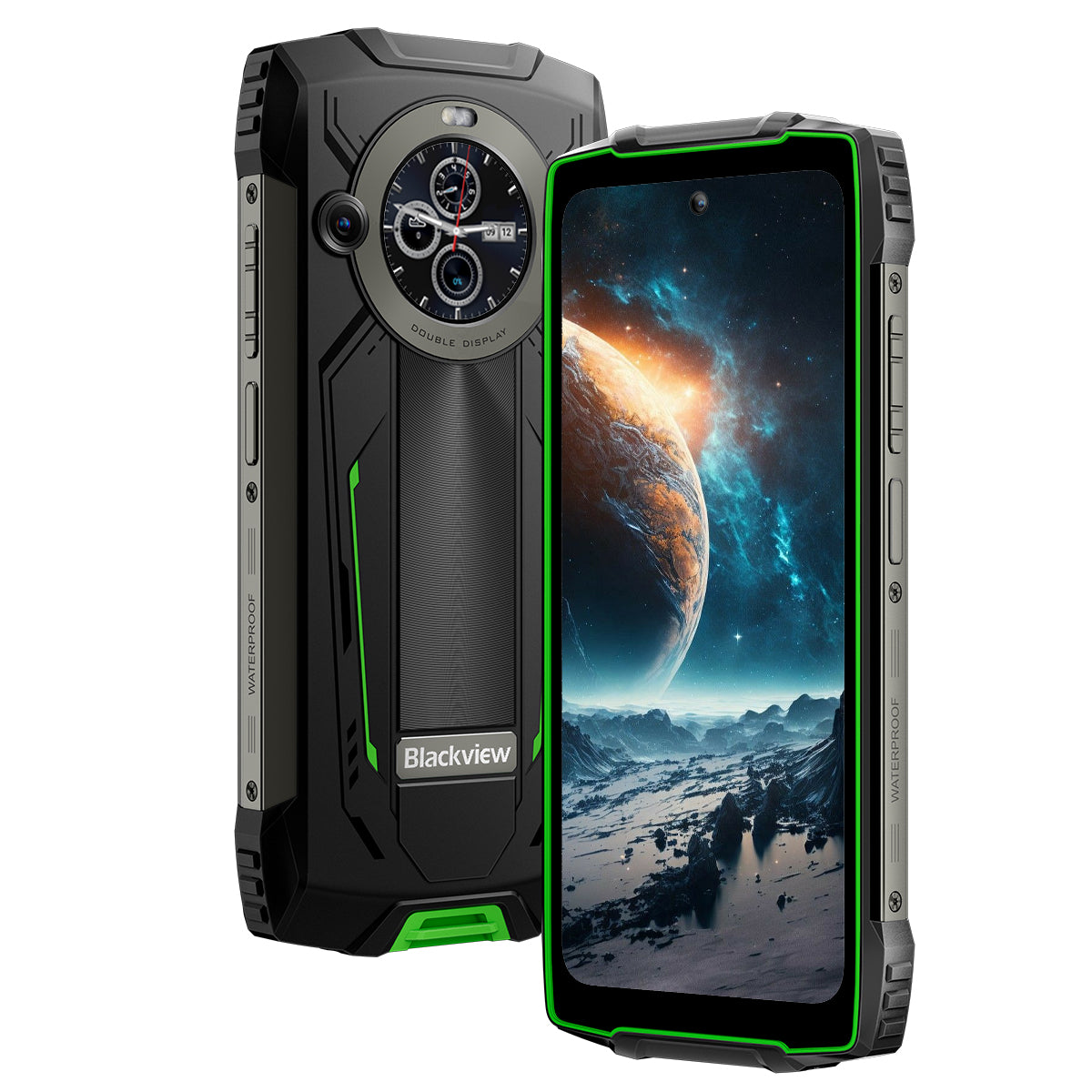 Blackview BV8200 6,5 Zoll 120 Hz Haupt- und 1,3 Zoll Sekundärdisplay 12+256 GB Eingebaute 170LM Taschenlampe 8800 mAh 4G Robustes Mobiltelefon 