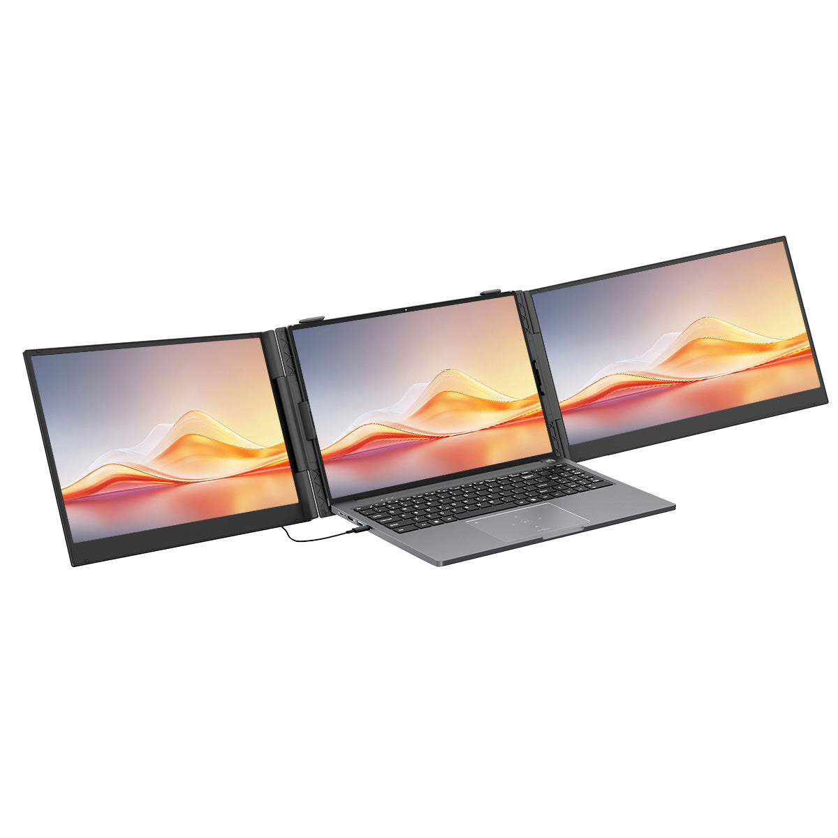 Blackview DCM6 Pro 14-Zoll Dual-Monitor Tragbarer Laptop-Bildschirm-Erweiterer mit 2 USB-C-Anschlüssen