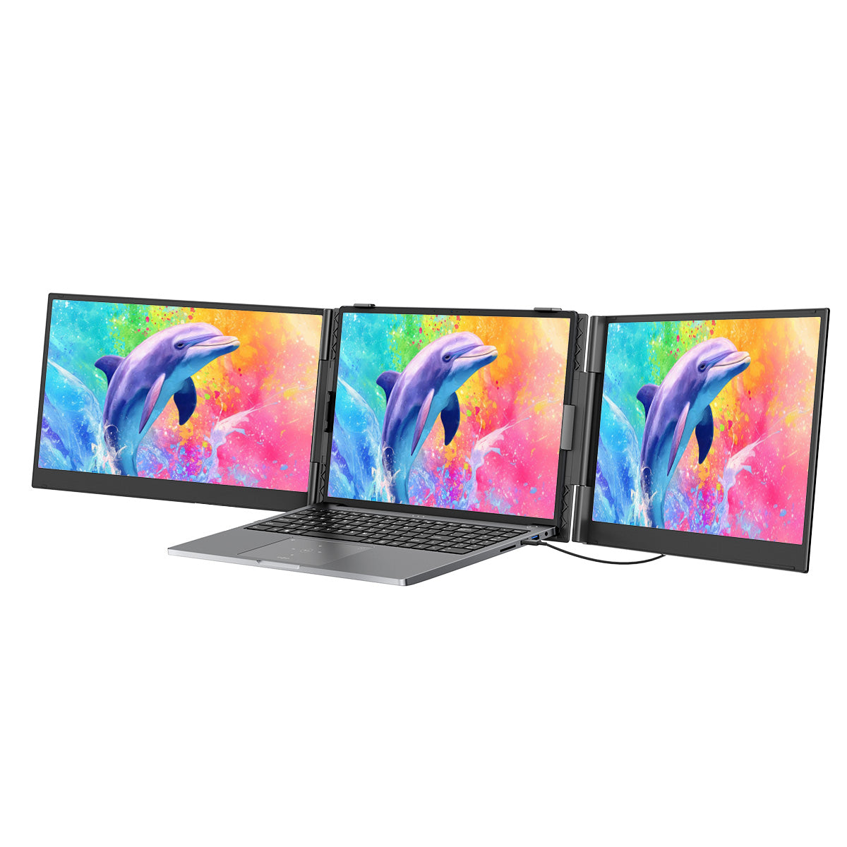 Blackview DCM8 Pro 15,3-Zoll Dual-Monitor tragbarer Laptop-Bildschirm-Erweiterer mit 2 USB-C-Anschlüssen