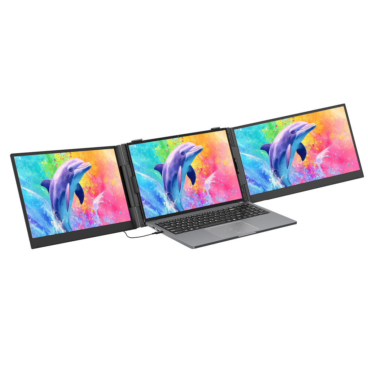 Blackview DCM8 Pro 15,3-Zoll Dual-Monitor tragbarer Laptop-Bildschirm-Erweiterer mit 2 USB-C-Anschlüssen