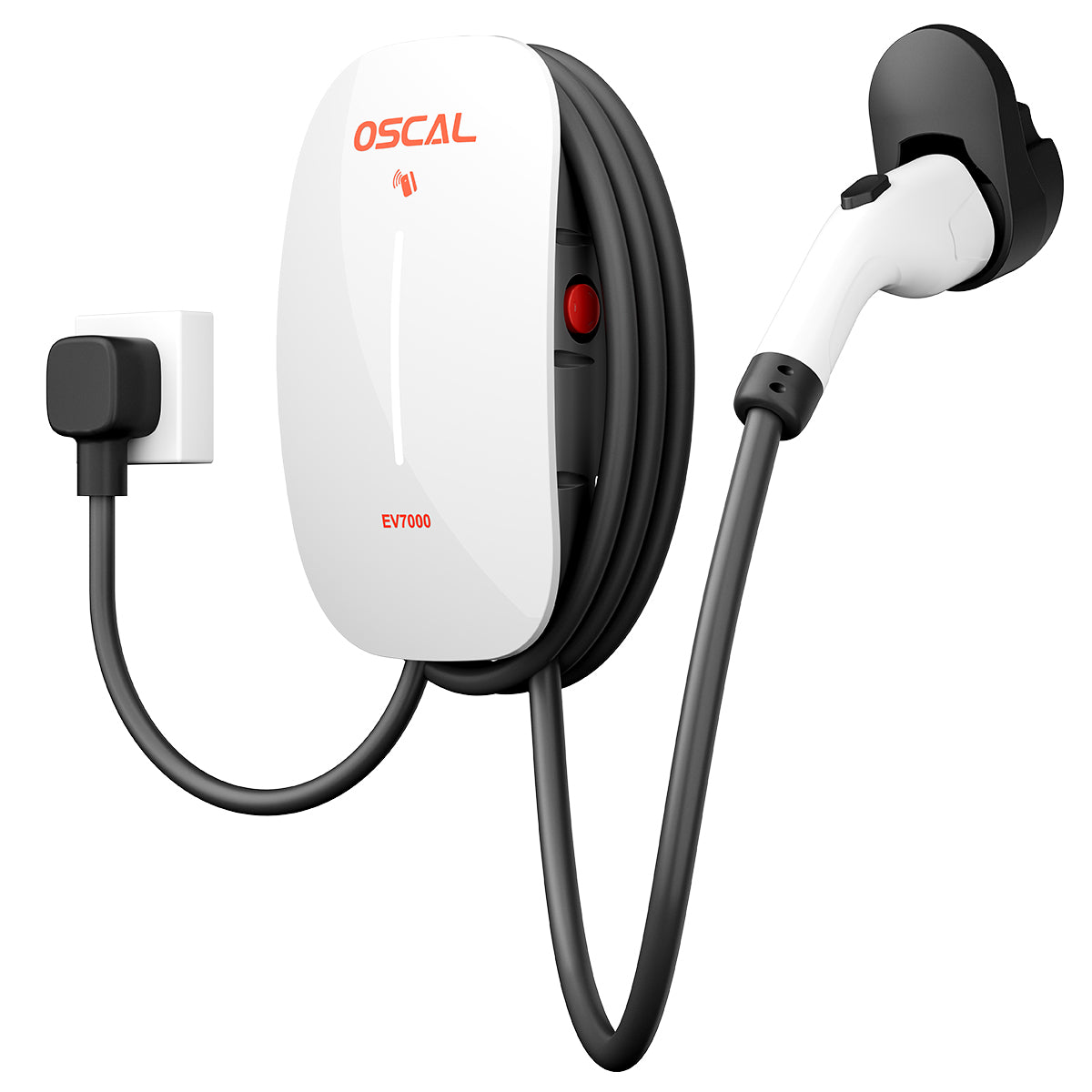 Oscal EV7000 7kW Smart Wall Mounted EV Charger w/ RFID Card Access & App Control