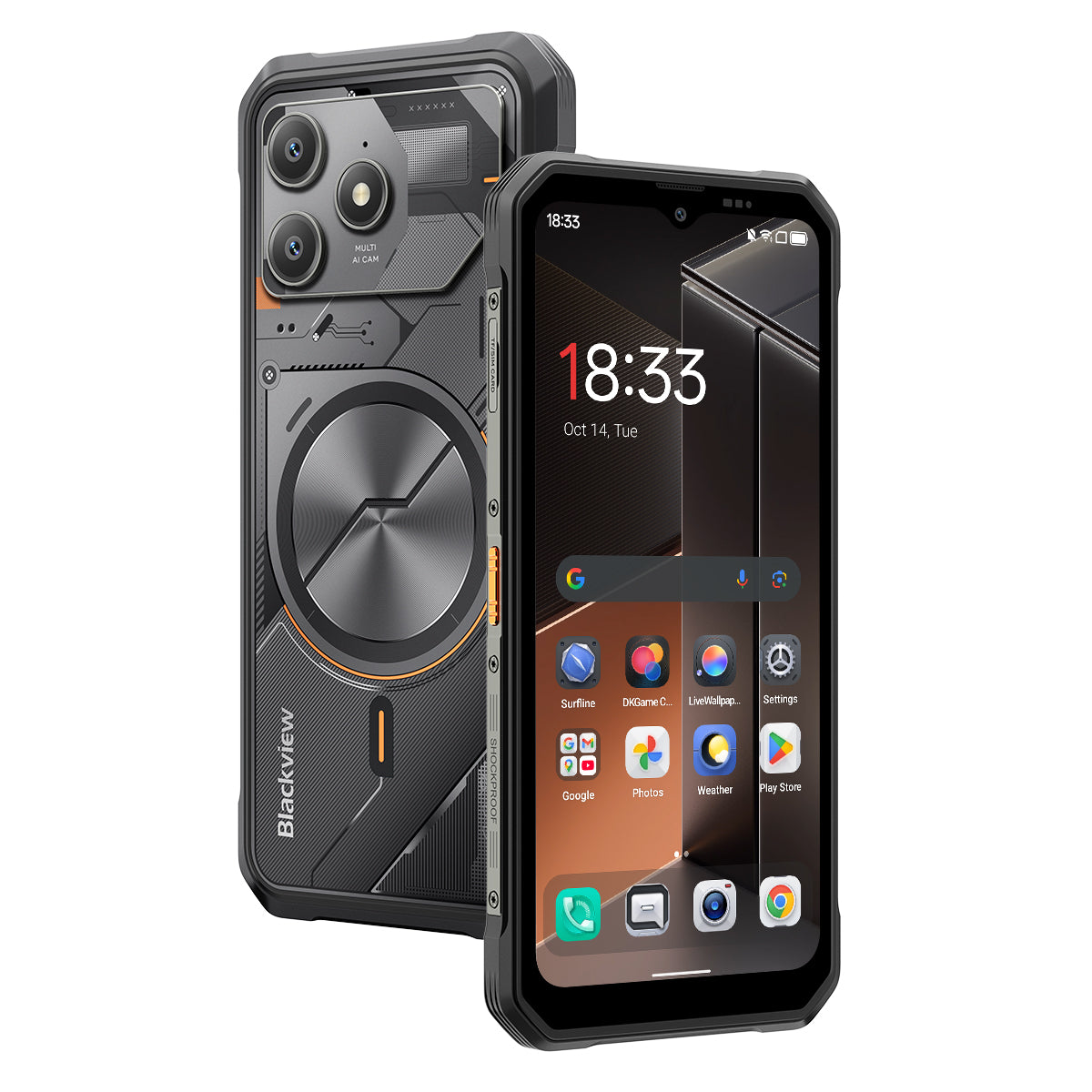 Blackview FORT 100 Ultra-slim 6.56-inch MediaTek Helio G81 Octa-core 8+128GB 5000mAh 16MP+13MP Camera Rugged 4G Cellphone