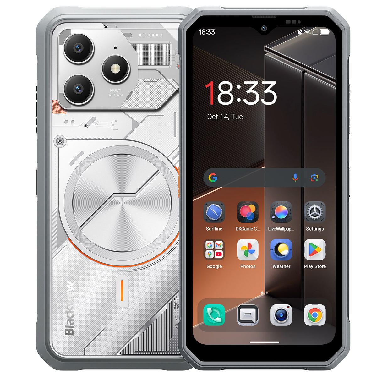Blackview FORT 100 Ultra-slim 6.56-inch MediaTek Helio G81 Octa-core 8+128GB 5000mAh 16MP+13MP Camera Rugged 4G Cellphone