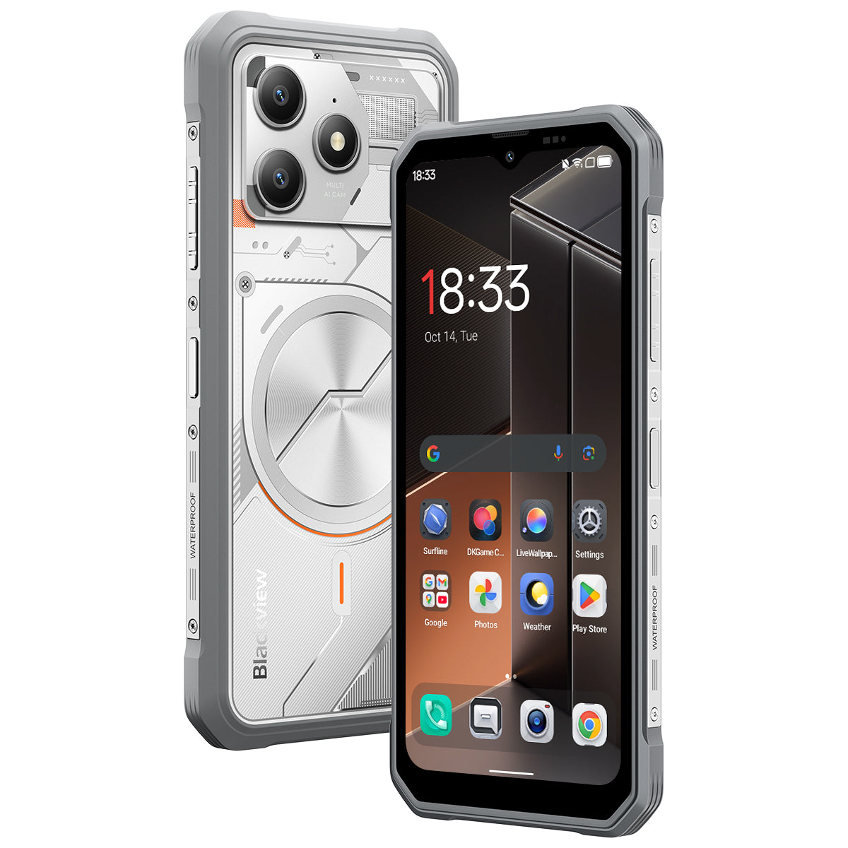 Blackview FORT 100 Ultra-slim 6.56-inch MediaTek Helio G81 Octa-core 8+128GB 5000mAh 16MP+13MP Camera Rugged 4G Cellphone
