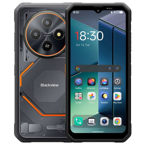 Blackview FORT 2 Ultra-dünnes 6,56-Zoll MediaTek Helio G81 Octa-Core 5000mAh 16MP+13MP KI-Kamera NFC 4G Robustiertes Handy
