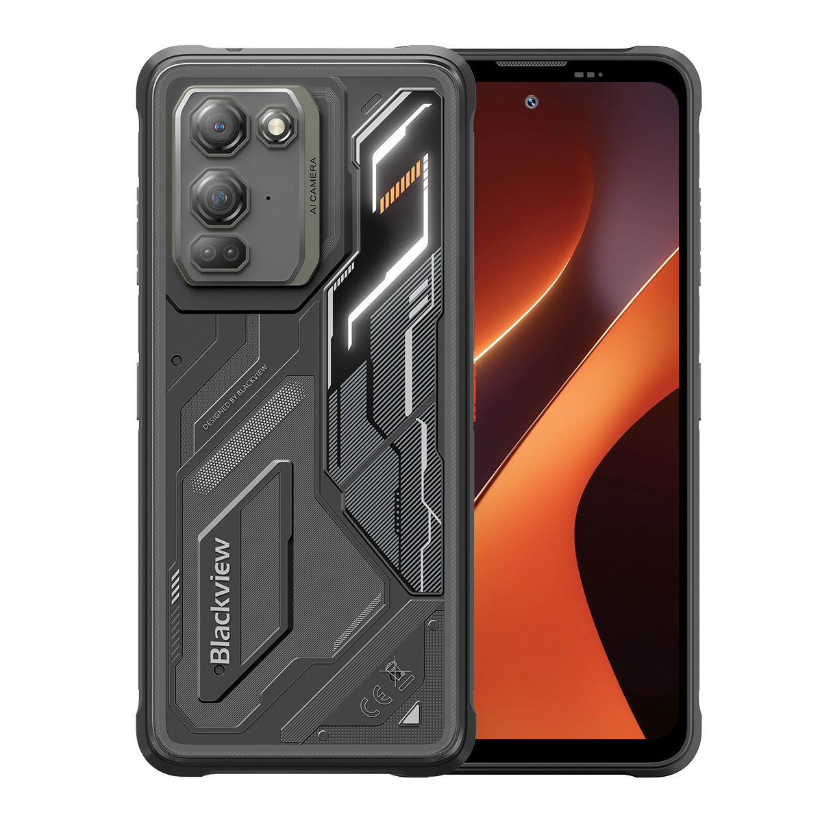 Blackview FORT 200 Slim & Wireless Charging 6.78-inch MediaTek Helio G100 Octa-core 5000mAh 108MP+13MP Night Vision Camera Rugged 4G Phone