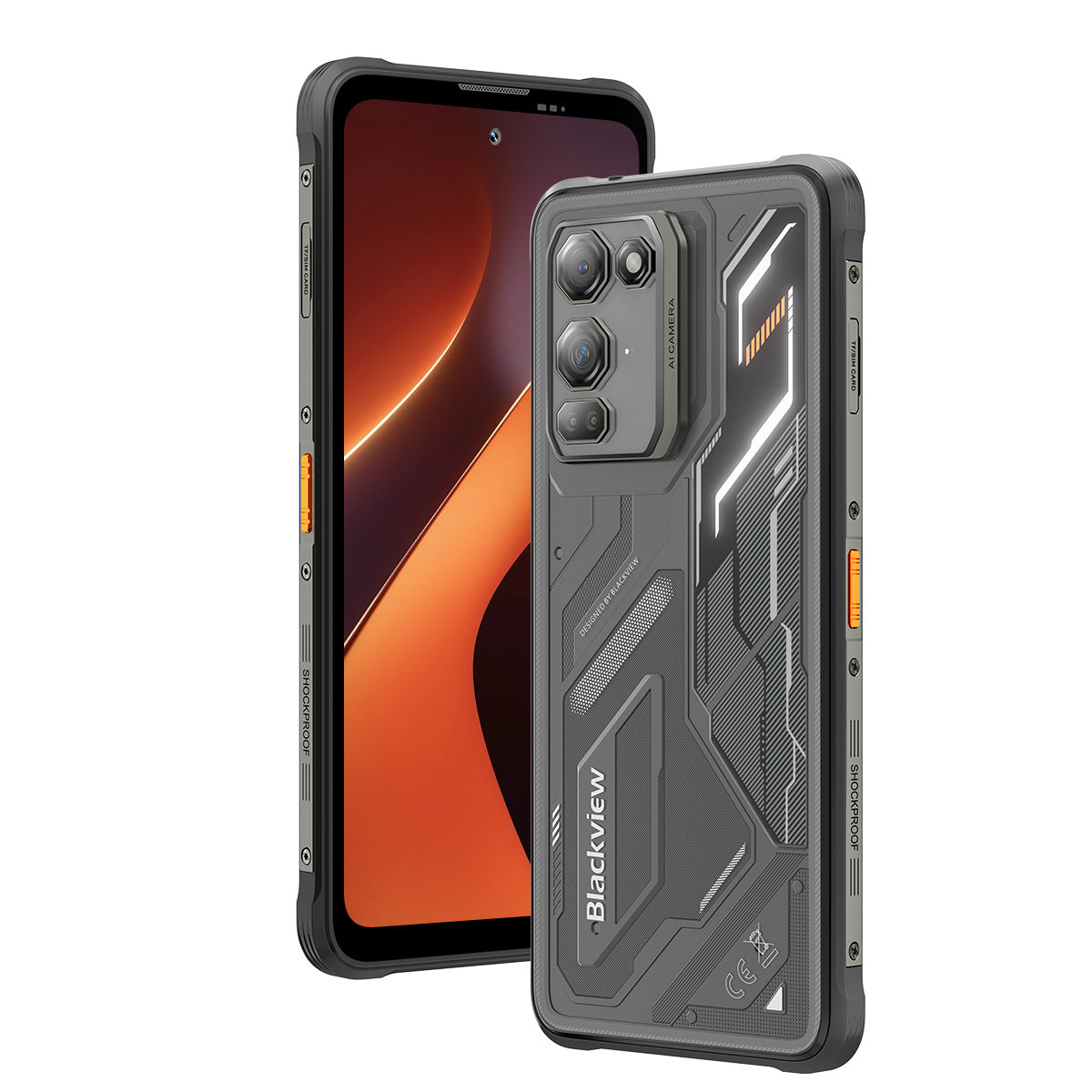 Blackview FORT 200 Slim & Wireless Charging 6.78-inch MediaTek Helio G100 Octa-core 5000mAh 108MP+13MP Night Vision Camera Rugged 4G Phone