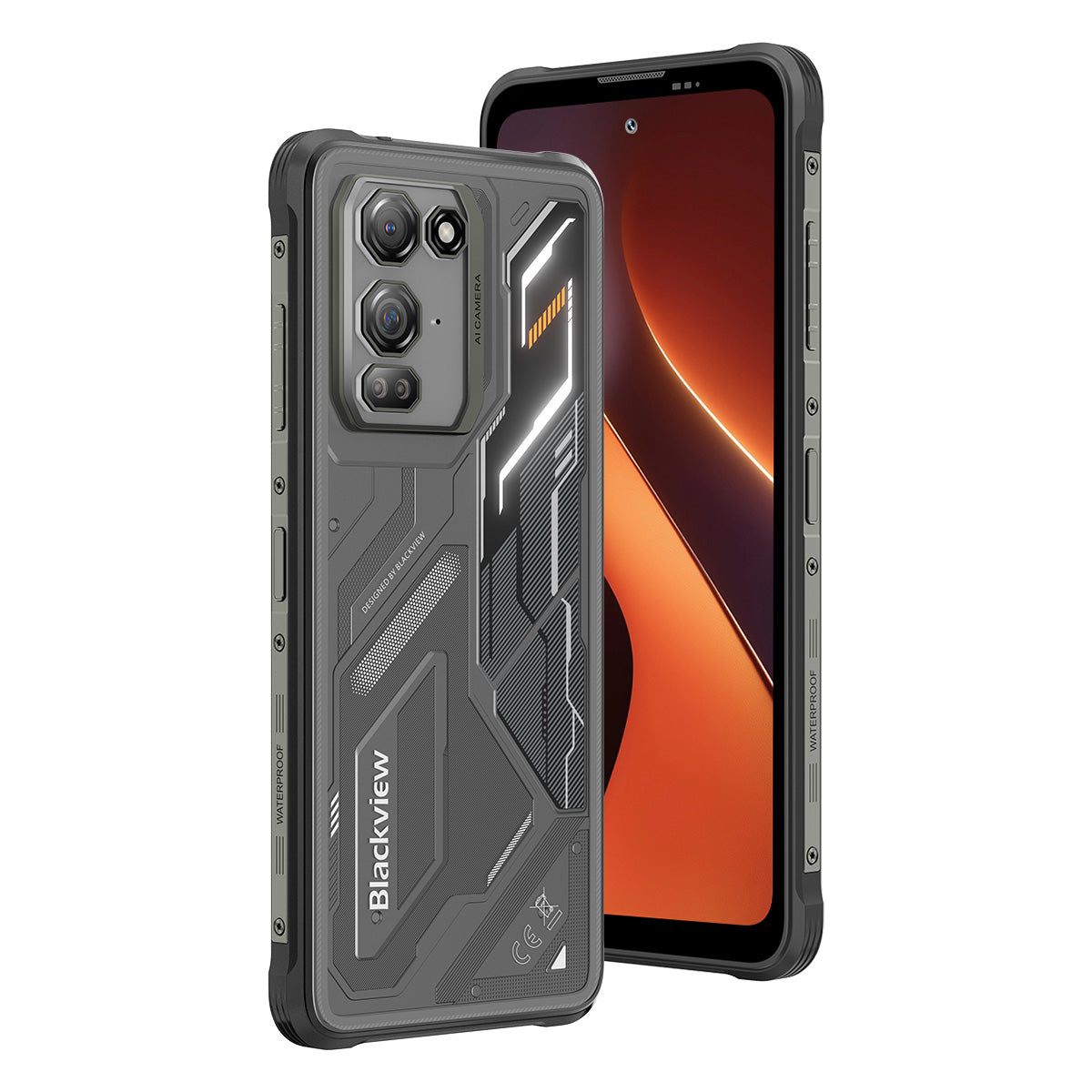 Blackview FORT 200 Slim & Wireless Charging 6.78-inch MediaTek Helio G100 Octa-core 5000mAh 108MP+13MP Night Vision Camera Rugged 4G Phone