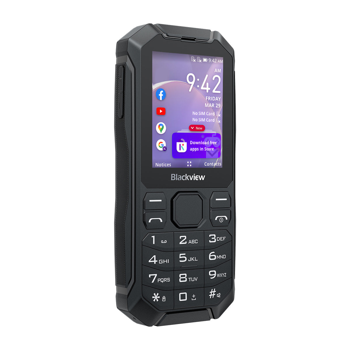 Blackview N1000 2.4-Inch Keyboard Detachable Battery Flashlight KaiOS 4G Mini Ruggedized Cellphone