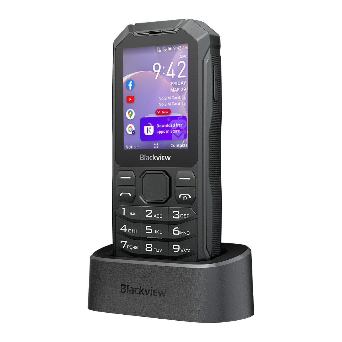 Blackview N1000 2.4-Inch Keyboard Detachable Battery Flashlight KaiOS 4G Mini Ruggedized Cellphone