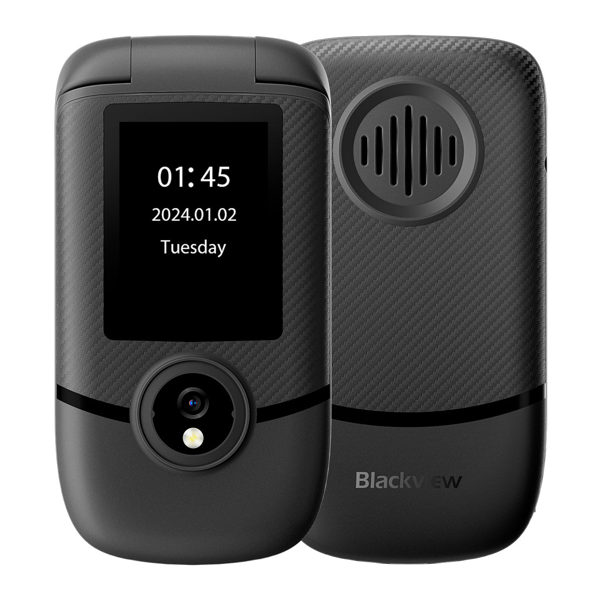 Blackview N2000 Flip 2,8"+1,77" Display Unisoc T107 1500mAh Dual-SIM 4G-Handy 