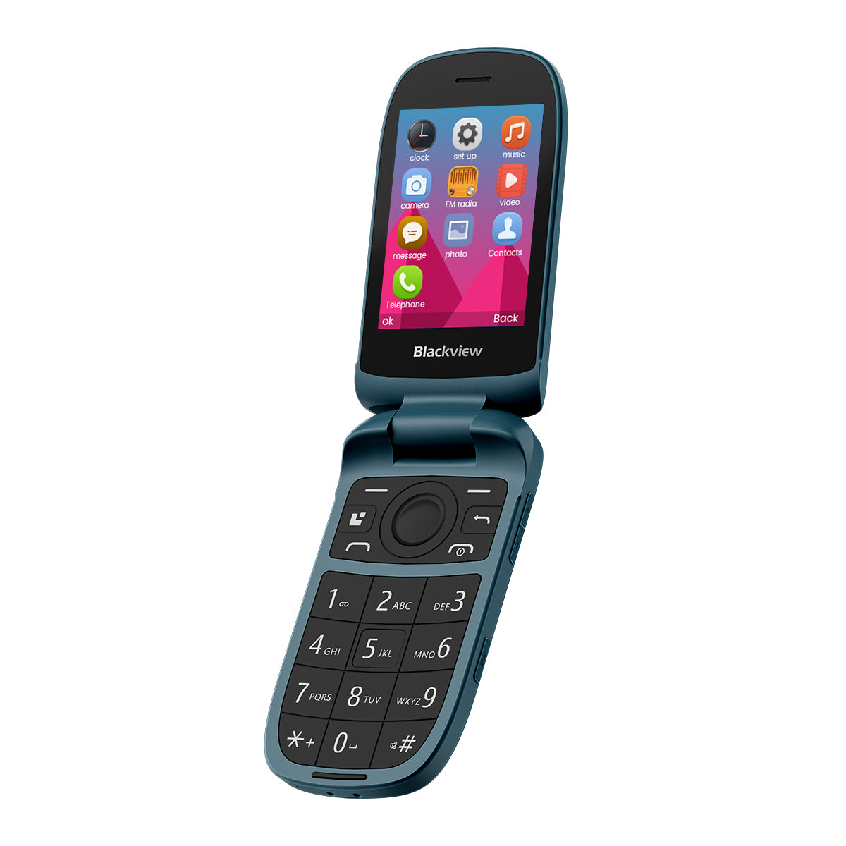 Blackview N2000 Flip 2,8"+1,77" Display Unisoc T107 1500mAh Dual-SIM 4G-Handy 