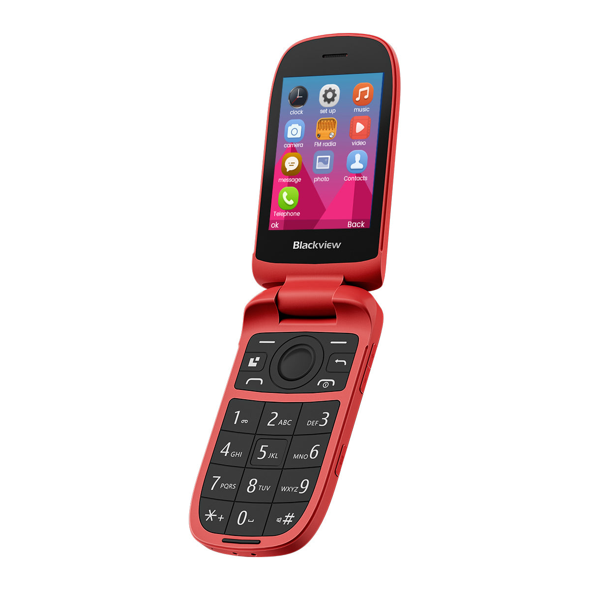Blackview N2000 Flip 2,8"+1,77" Display Unisoc T107 1500mAh Dual-SIM 4G-Handy 