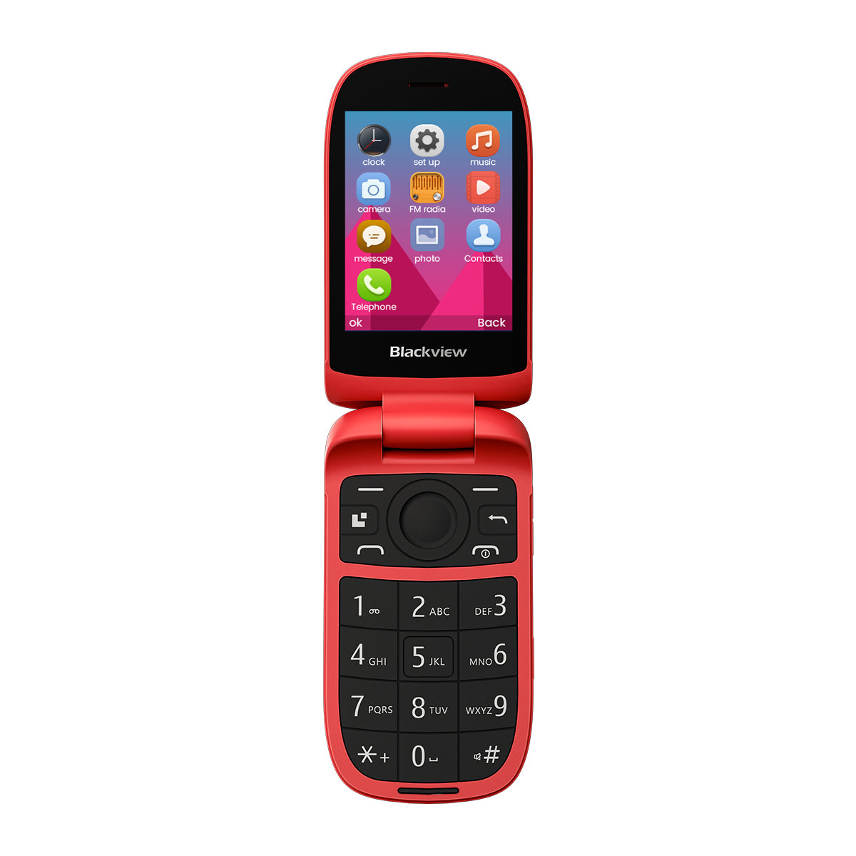 Blackview N2000 Flip 2,8"+1,77" Display Unisoc T107 1500mAh Dual-SIM 4G-Handy 