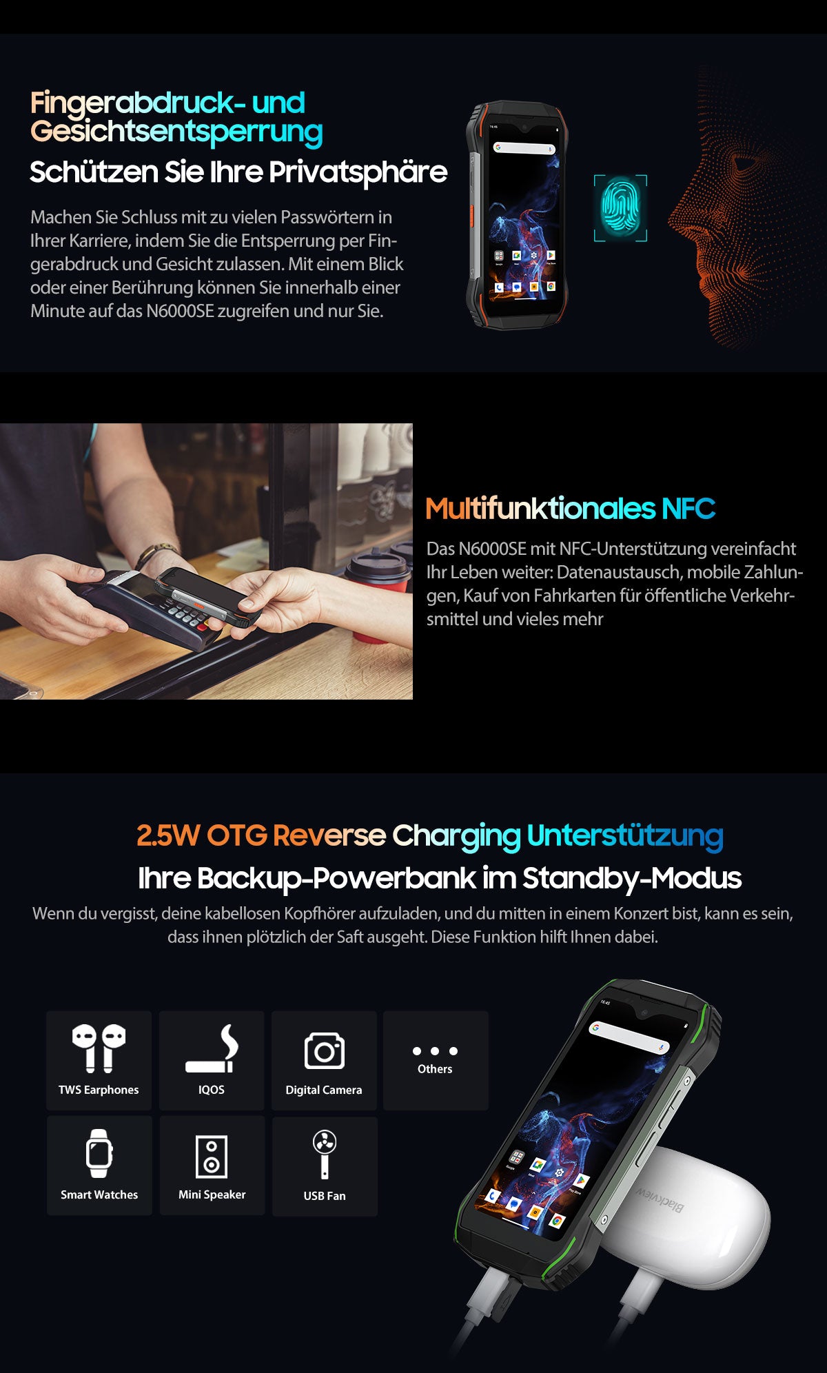 Blackview N6000SE 4,3-Zoll-Mini-Robust-Telefon