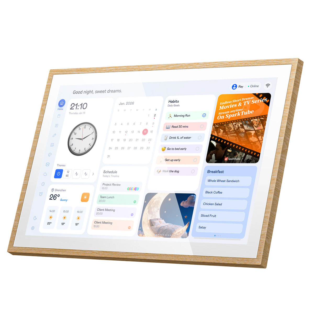Blackview NEST 10 10.1-inch 1080P Full HD Touchscreen Digital Calendar With Wi-Fi 6 & Photo Frame Mode Support