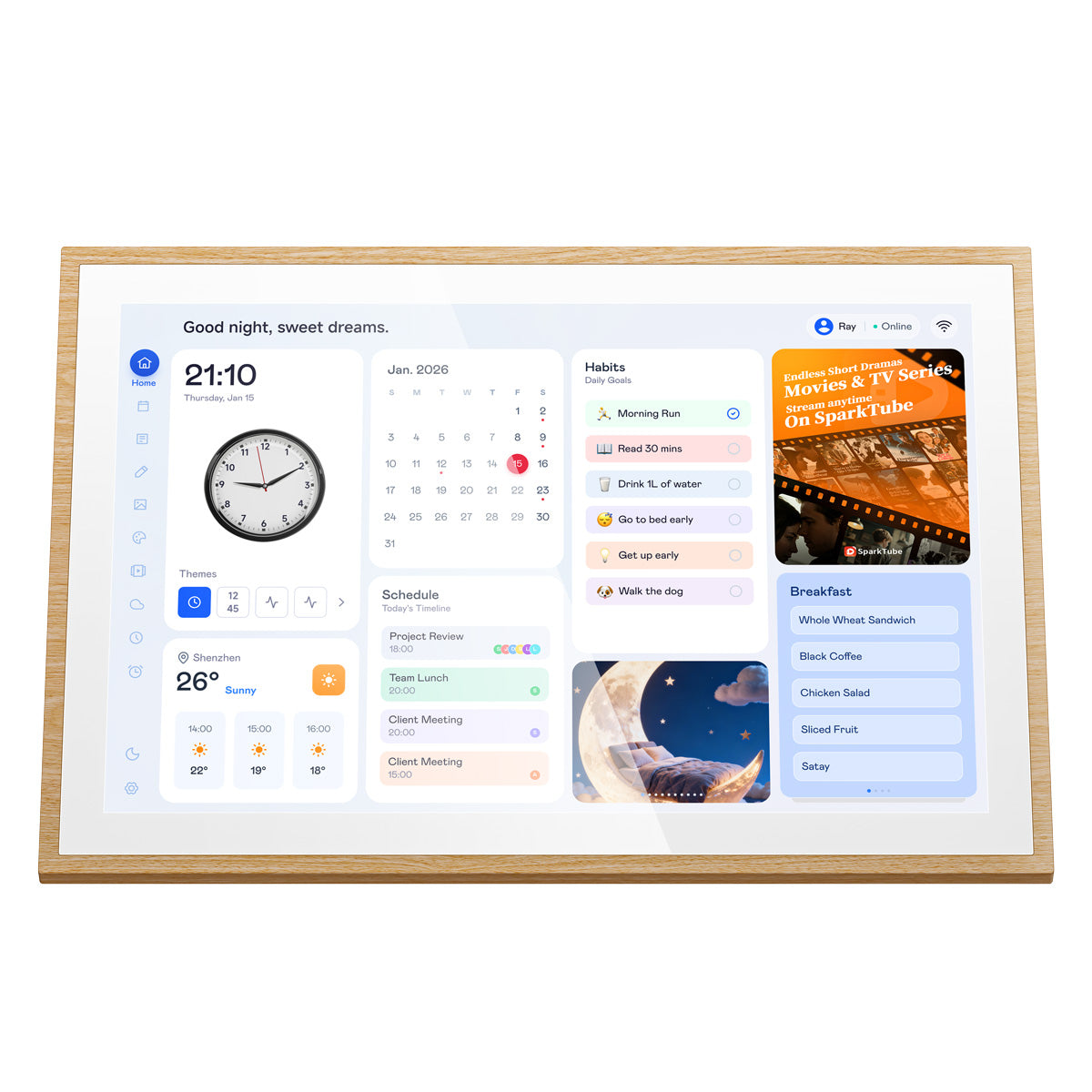 Blackview NEST 10 10.1-inch 1080P Full HD Touchscreen Digital Calendar With Wi-Fi 6 & Photo Frame Mode Support