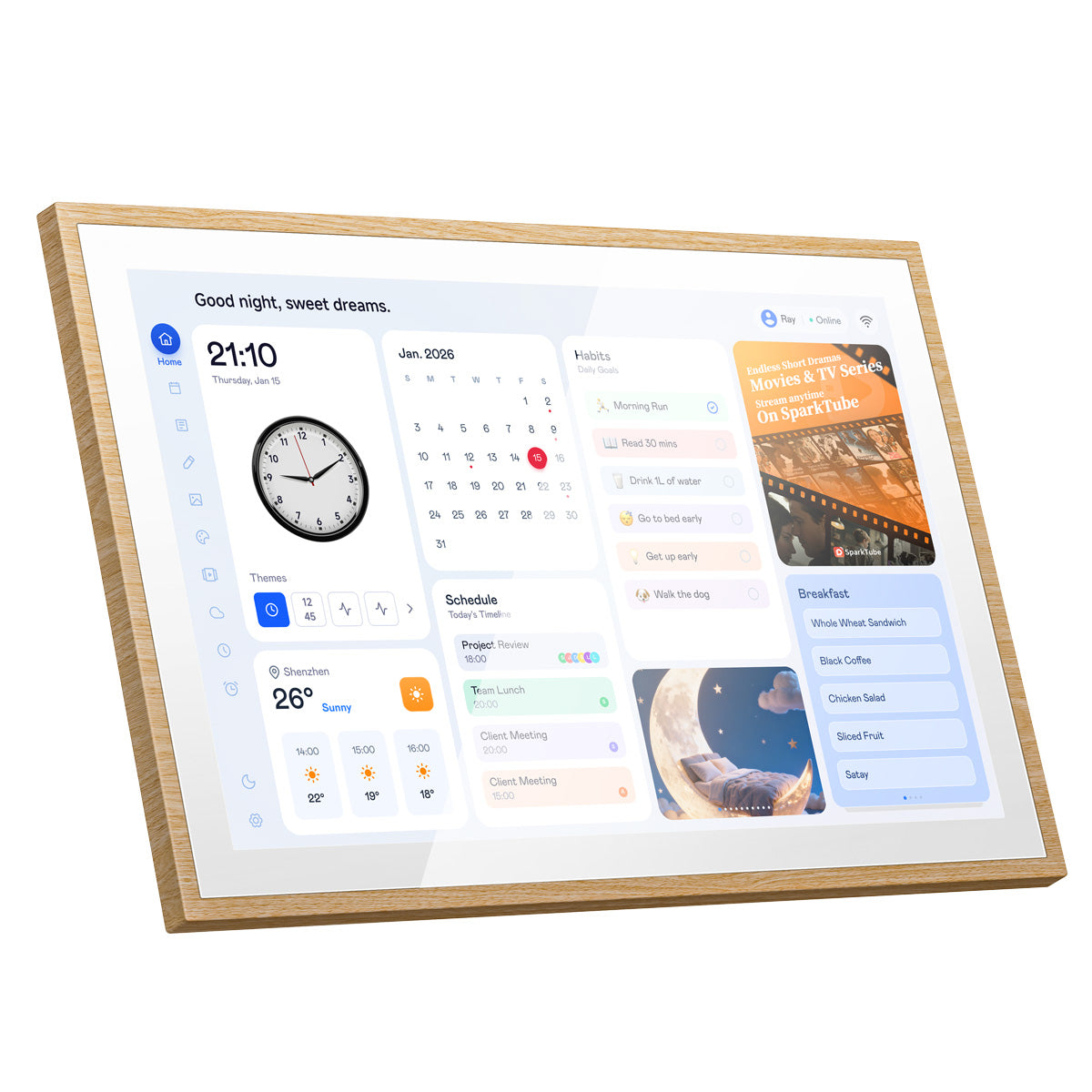 Blackview NEST 10 10.1-inch 1080P Full HD Touchscreen Digital Calendar With Wi-Fi 6 & Photo Frame Mode Support