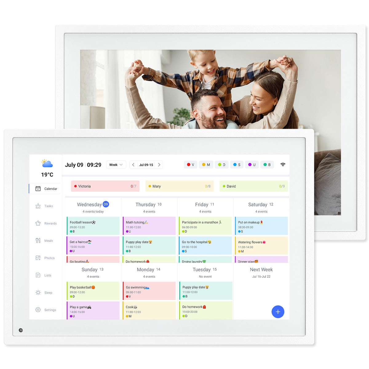 TABWEE P10 10,1-Zoll HD-Touchscreen Digitaler Kalender mit WLAN- und eCalendar-App-Unterstützung