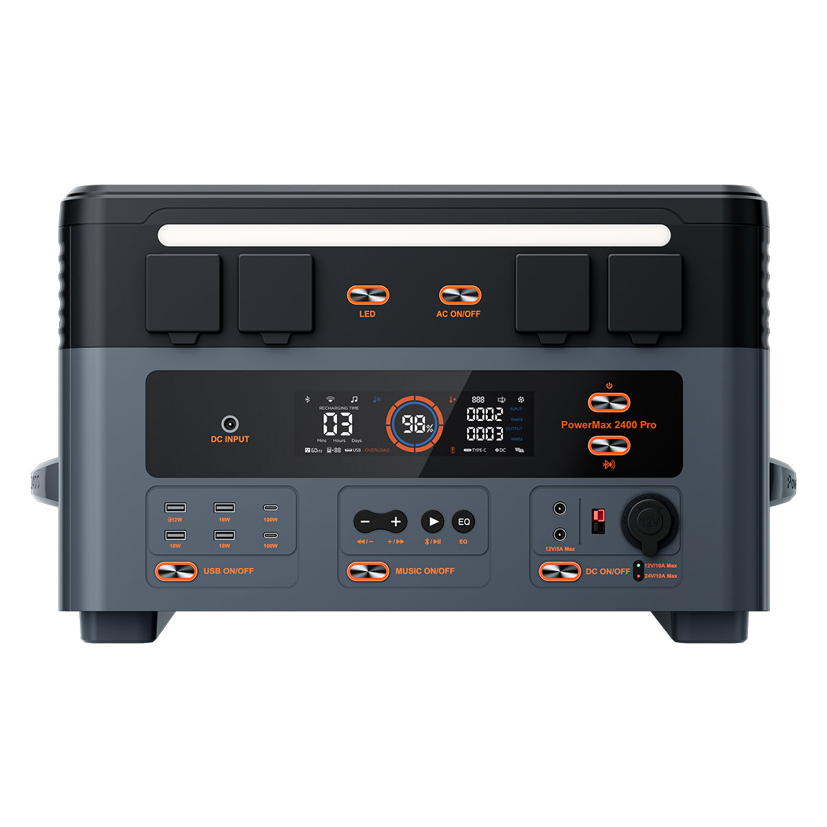 Oscal PowerMax 2400 Pro kabellose stapelbare abnehmbare modulare tragbare Powerstation