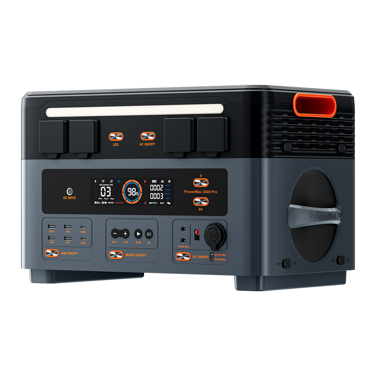 Oscal PowerMax 2400 Pro kabellose stapelbare abnehmbare modulare tragbare Powerstation