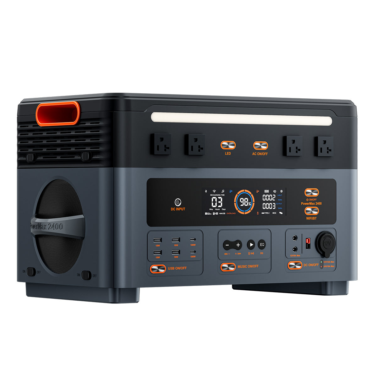 Blackview Oscal PowerMax 2400 Kabelloses stapelbares, abnehmbares, modulares, tragbares Kraftwerk 