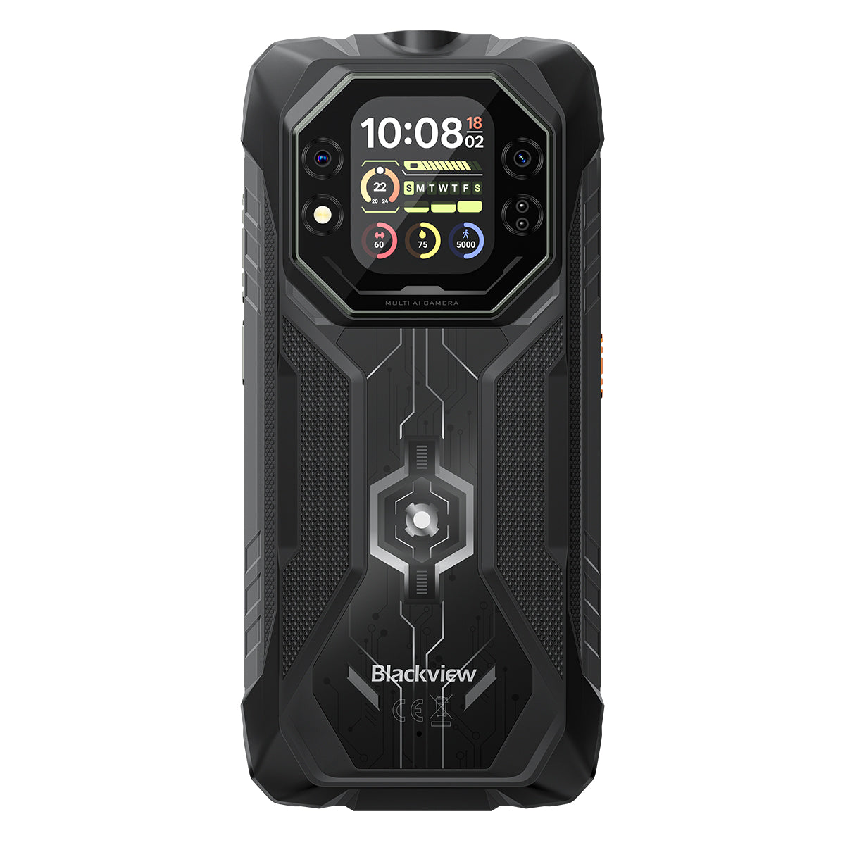Blackview ROCK 1 6.56-inch 90Hz Main & 2.01" Secondary Display MediaTek Helio G81 Octa-core 15000mAh 20MP Night Vision Camera 4G Rugged Phone