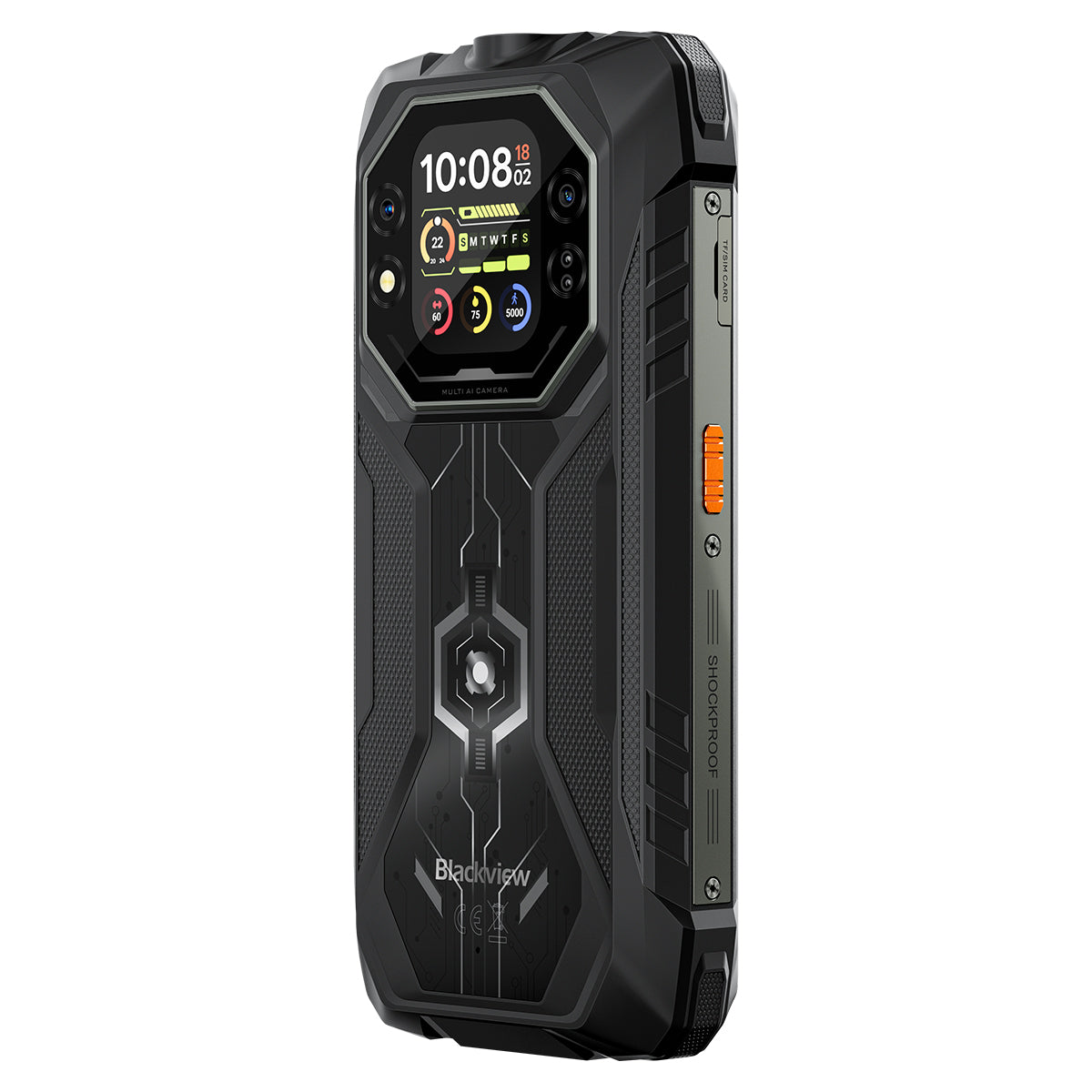 Blackview ROCK 1 6.56-inch 90Hz Main & 2.01" Secondary Display MediaTek Helio G81 Octa-core 15000mAh 20MP Night Vision Camera 4G Rugged Phone