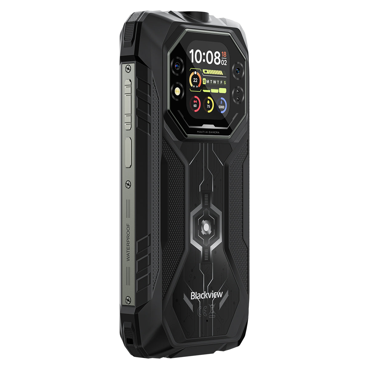 Blackview ROCK 1 6.56-inch 90Hz Main & 2.01" Secondary Display MediaTek Helio G81 Octa-core 15000mAh 20MP Night Vision Camera 4G Rugged Phone