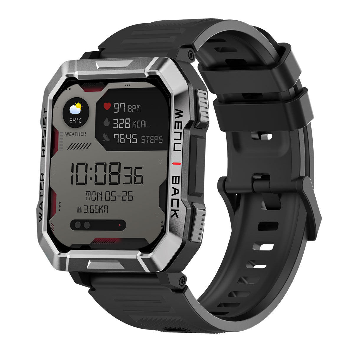 Oscal T1 2.01-inch 900mAh LED Flashlight Compass IP68 Outdoor Smart Watch
