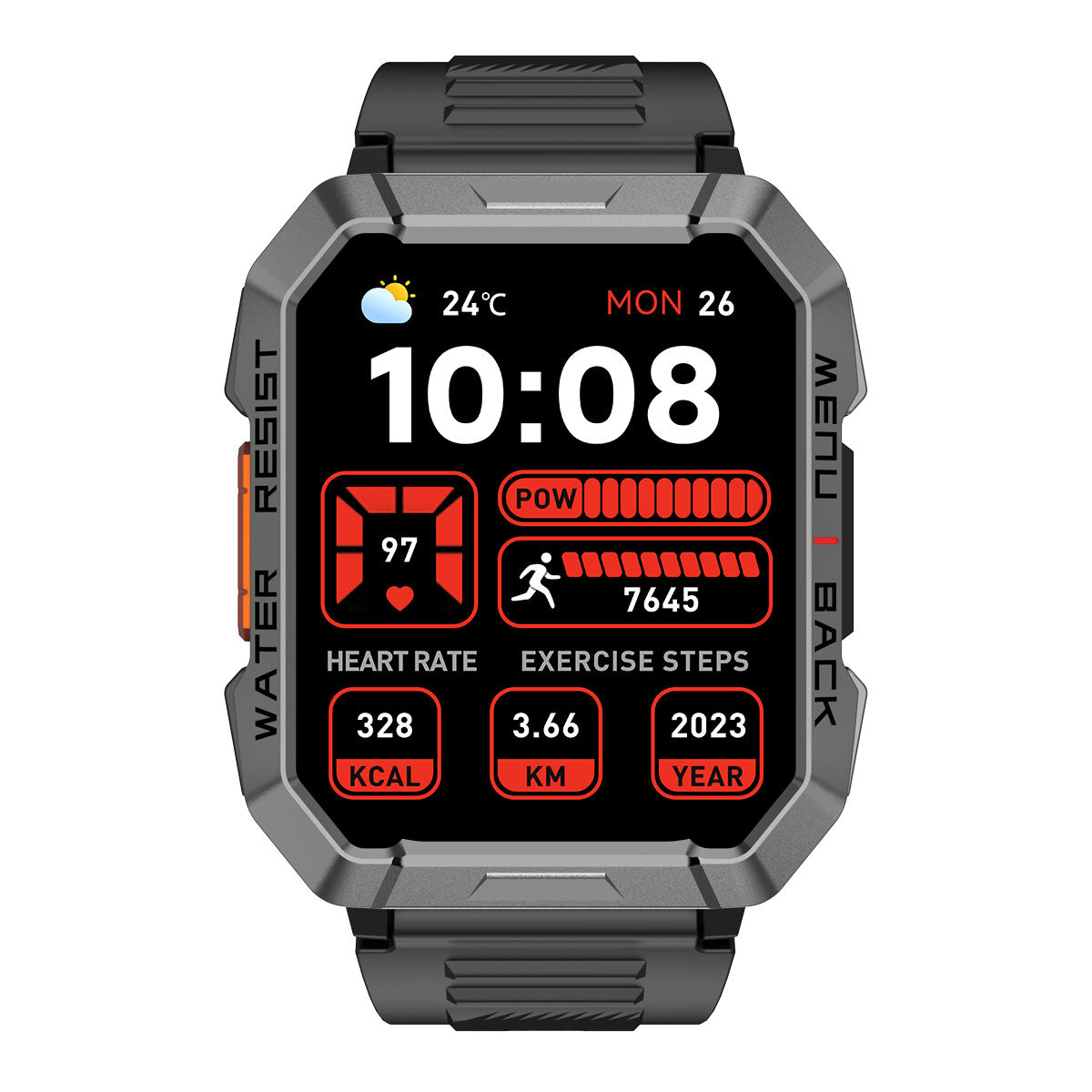 Oscal T1 2.01-inch 900mAh LED Flashlight Compass IP68 Outdoor Smart Watch