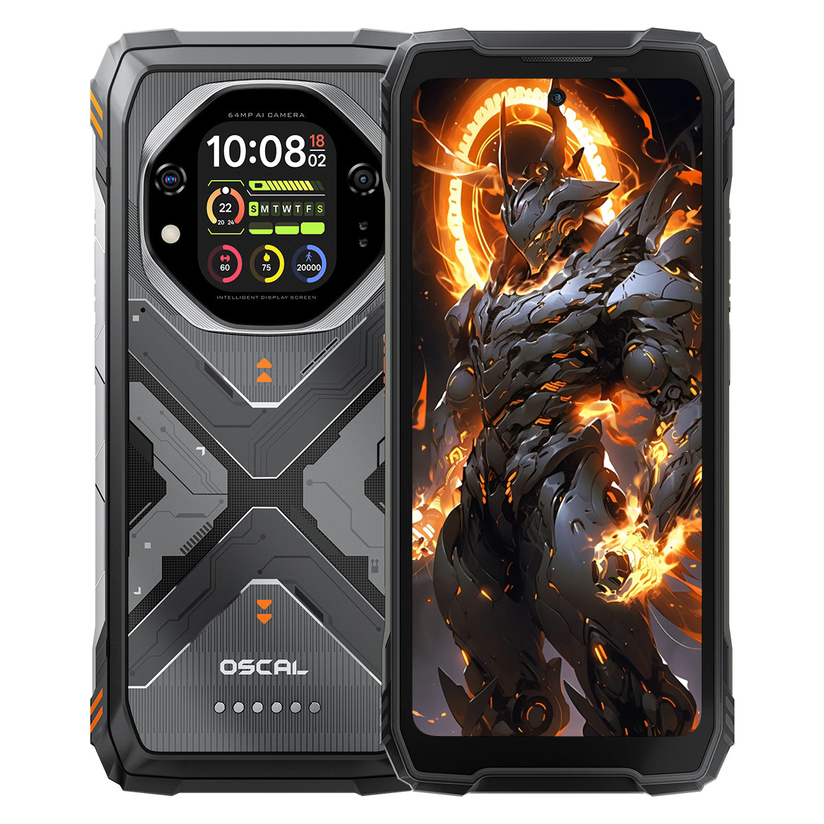 Oscal TANK 1 6,78" 120Hz Haupt- & 2,01" Sekundärdisplay 20000mAh 170LM Taschenlampe & Nachtsichtkamera 5G KI Robusttelefon