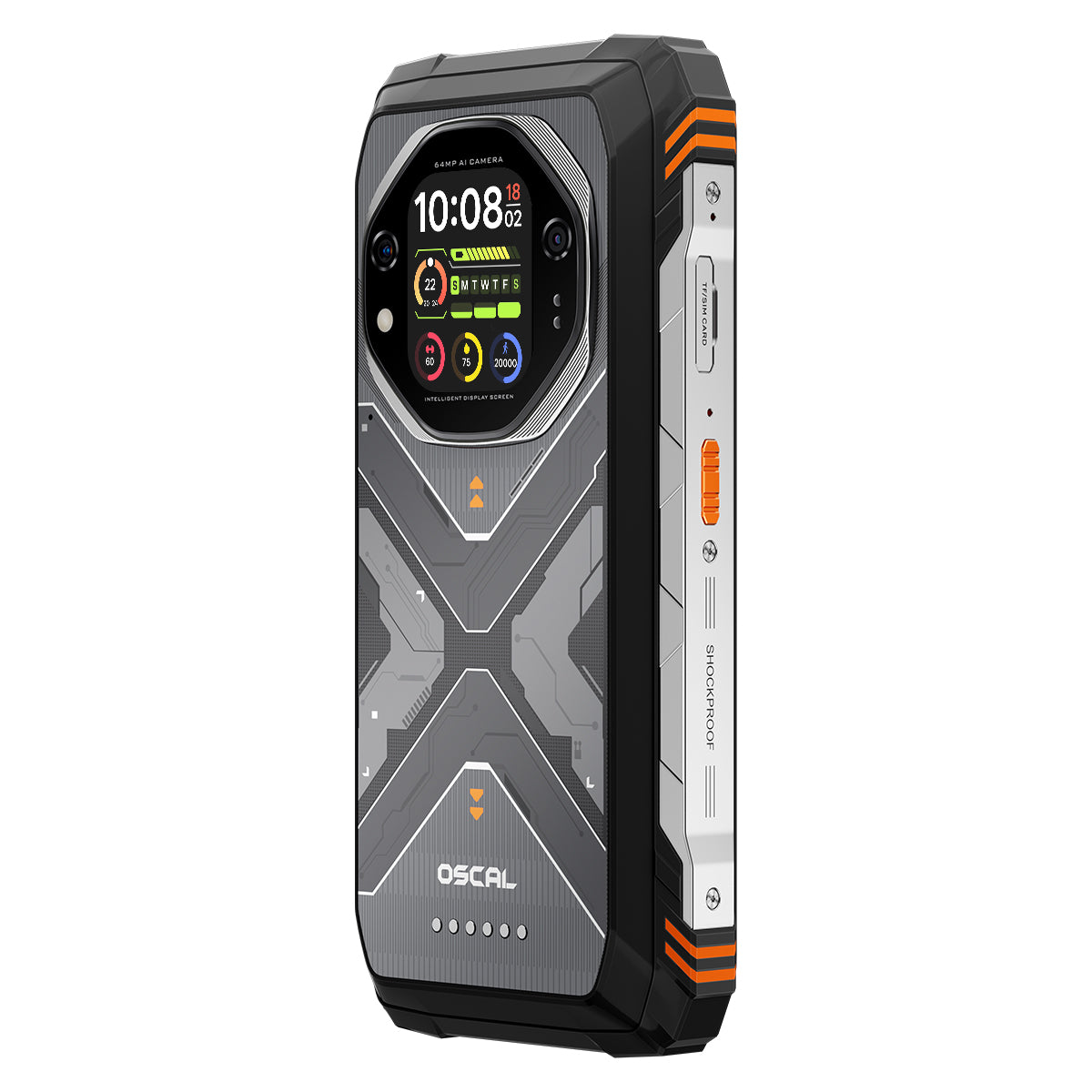 Oscal TANK 1 6.78" 120Hz Main & 2.01" Secondary Display 20000mAh 170LM Flashlight & Night Vision Camera Rugged 5G AI Smartphone