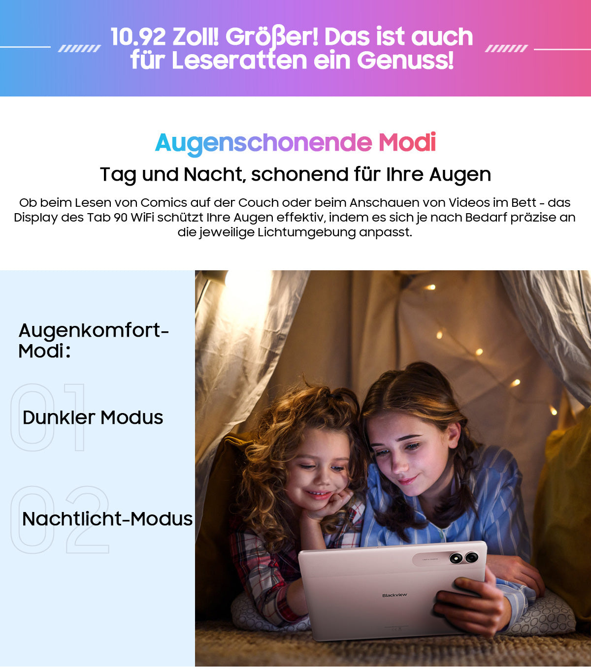 Blackview Tab 90 WiFi 10,92-Zoll Android Tablet-PC