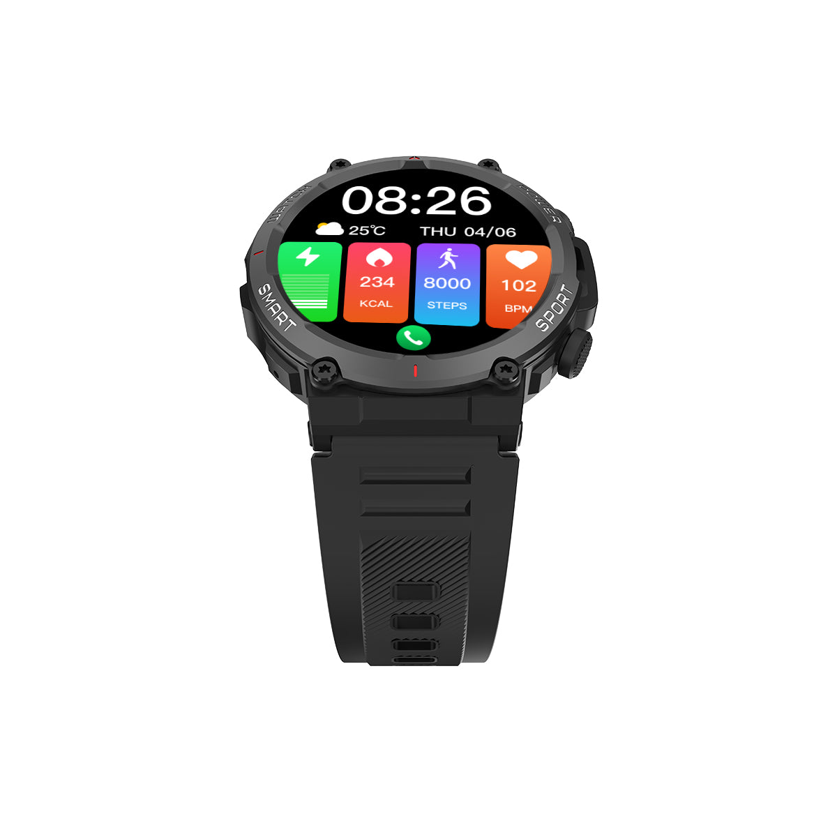 Blackview W50 10 Meter wasserdichte, stilvolle Sport- und Fitness-Smartwatch 
