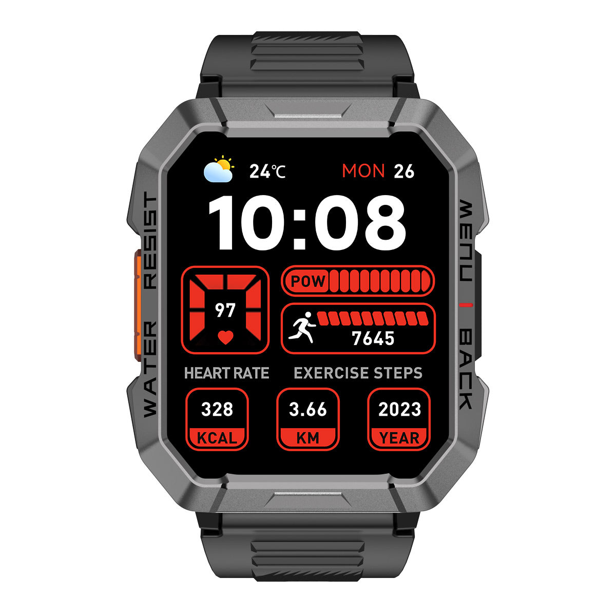 Blackview W60 2,01 Zoll 900 mAh LED-Taschenlampe Campass Outdoor-Smartwatch 