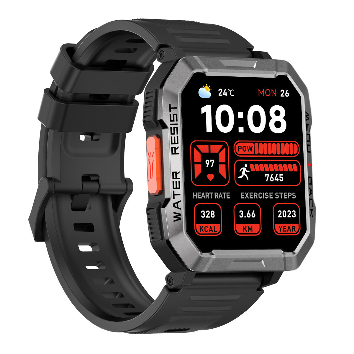 Blackview W60 2,01 Zoll 900 mAh LED-Taschenlampe Campass Outdoor-Smartwatch 