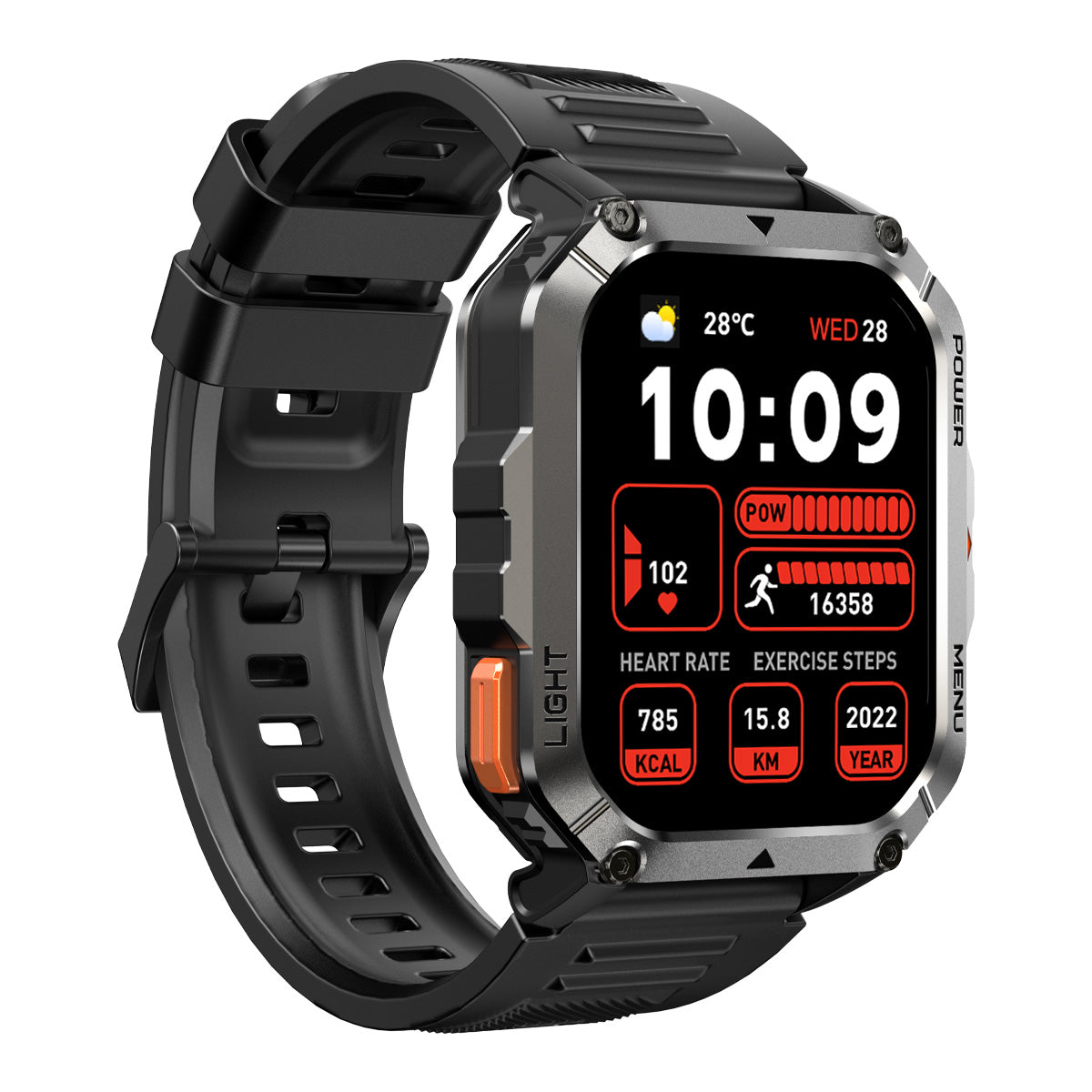 Blackview W70 Pro 2,01-Zoll 900mAh Eingebaute LED-Taschenlampe Outdoor-Sport-Smartwatch