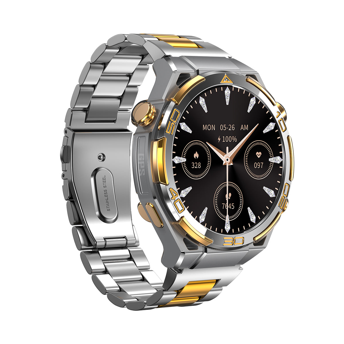 Blackview W90 Pro GPS 1.43-inch AMOLED Screen Built-in LED Flashlight Outdoor Sports Smart Watch